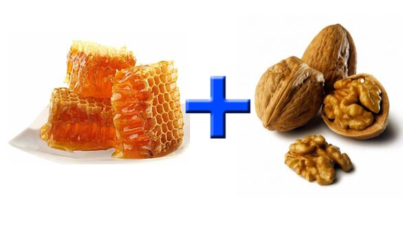 Honey and nuts are healthy foods that stimulate male potency. 